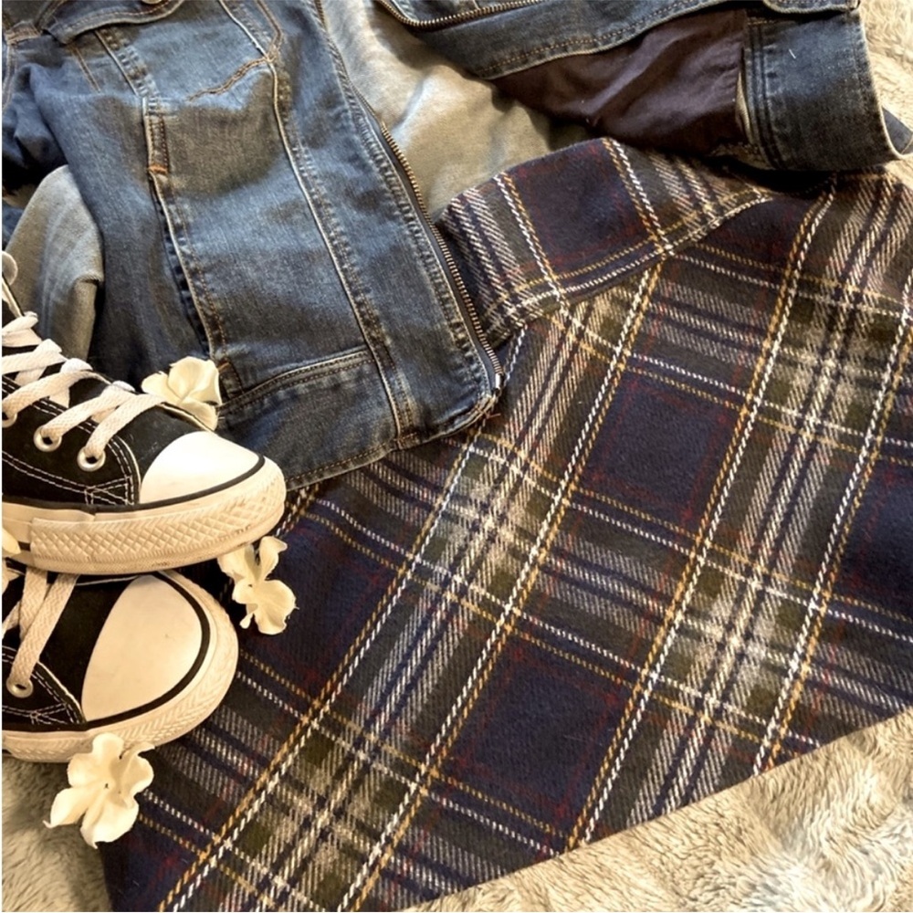 Y2K Aeropostale Micro Mini Plaid Wool Skirt